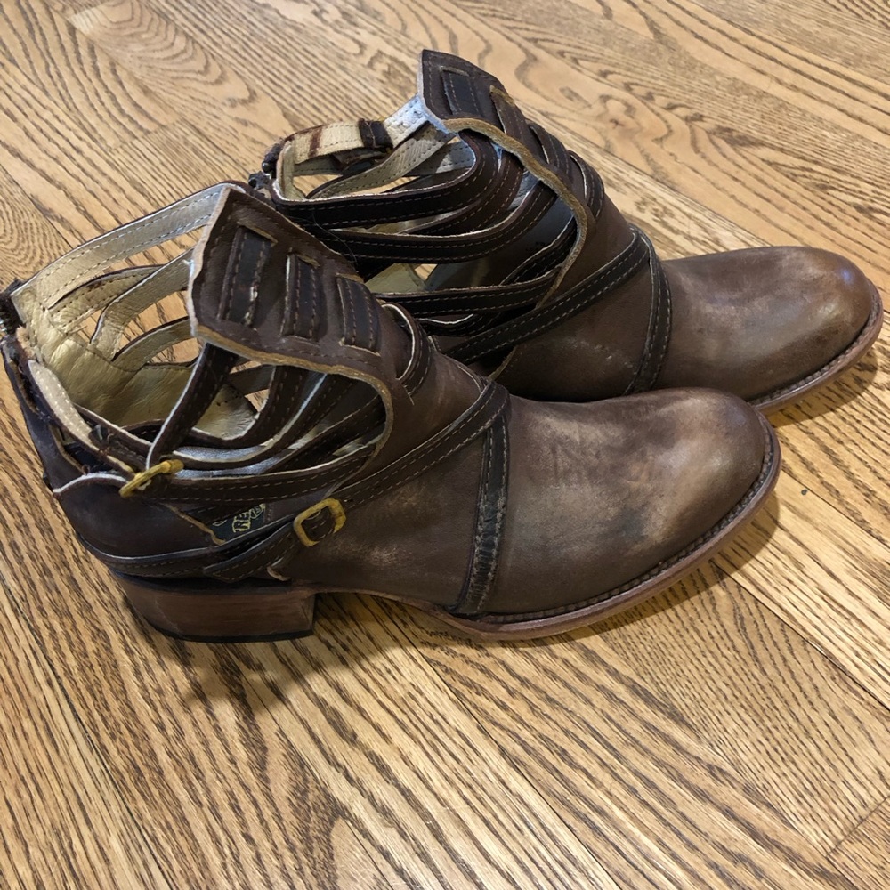 Freebird by Steven Stair Boot Strappy Ankle Brown - Picture 2 of 11